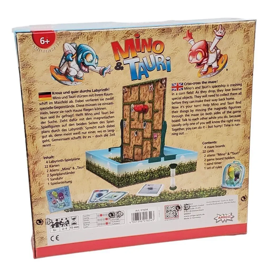 New Sealed Mino & Tauri Game Kids Labyrinth Maze Family Funny Amigo Carlo‎ Rossi